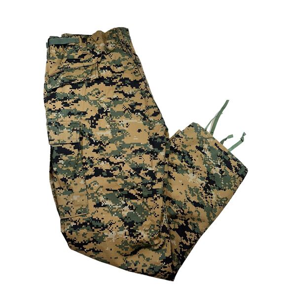 Genuine Gear Cargo Pants Mens XL-R Digital Woodland Camo Print Tactical Utility - Picture 1 of 7